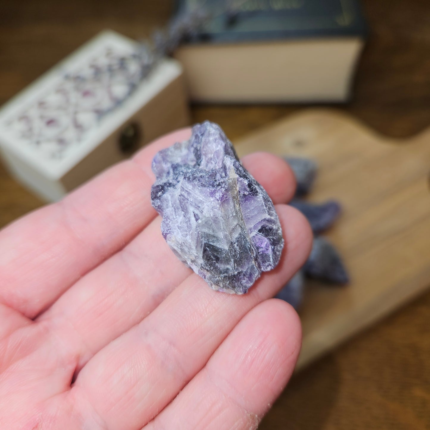 Raw Amethyst Crystal – Third Eye & Crown Chakra Stone for Beginners in Witchcraft