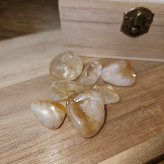 Tumbled Citrine – Smooth Manifestation & Abundance Crystal for Beginners